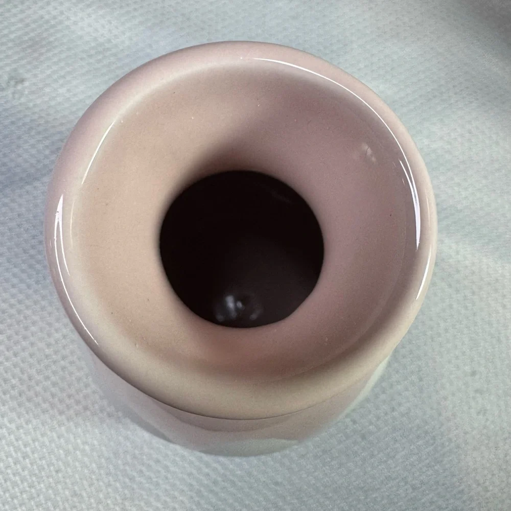 Isaac Mizrahi Loves XO Sienna Ceramic Vase NIB Pink Drip